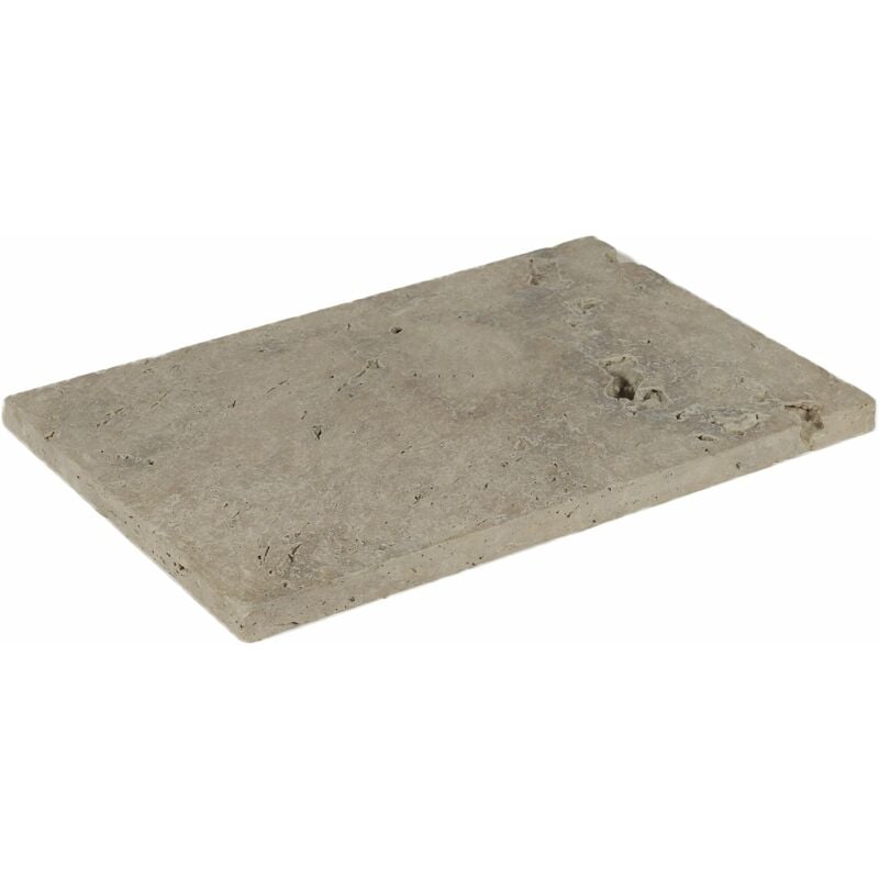 Stone By Stone - Dalles et Pavés Travertin Rustique - Mix Beige - 40,6x61x3cm - Vieilli - (1 m²)