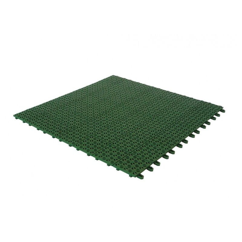 Multiplate 4 dalles flexibles en plastique résistant 55,5 x 55,5 cm, vert env. 2,73 m² - Verde