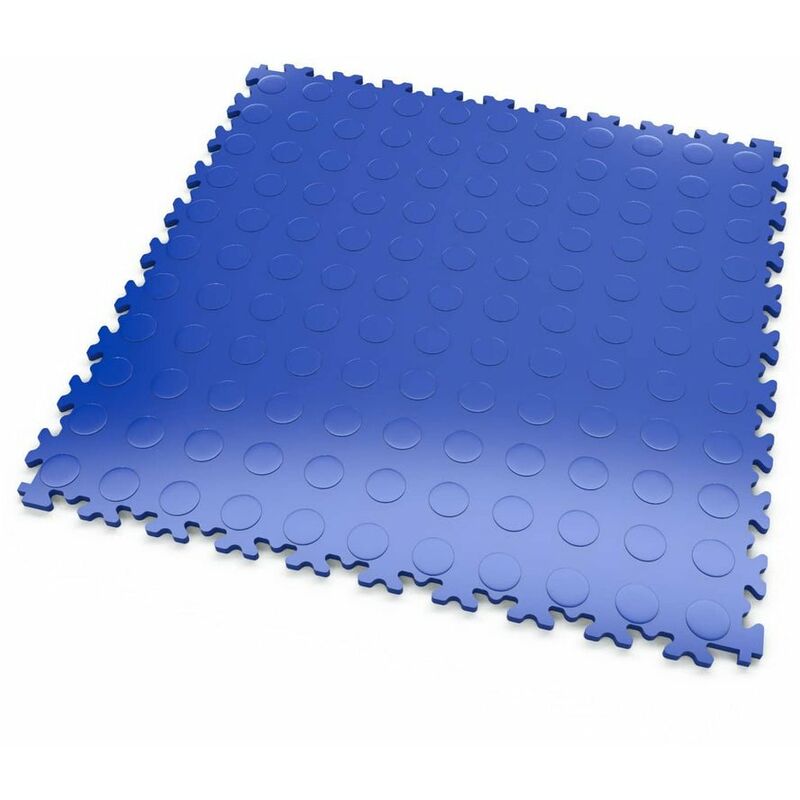 Mosaik Floor - dalles mosaik pvc Bleu - garage, atelier - Épaisseur 5mm Surface Pastillée - Bleu