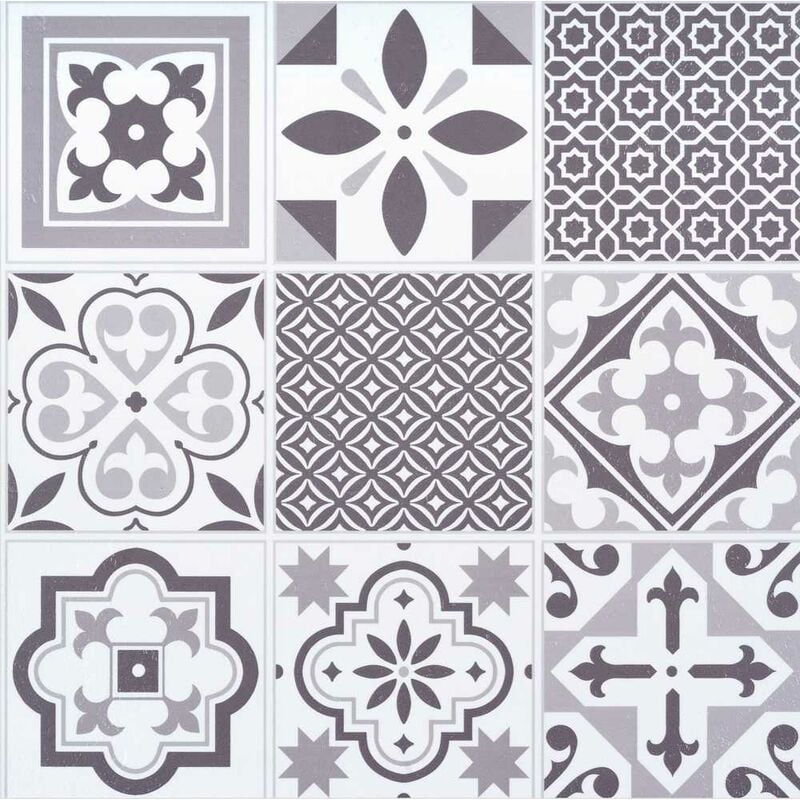 Access Deco - sa wall tiles oriental tiles - 6PCE 30,5 x 30,5CM/33X33CM avec film adh F2703004A