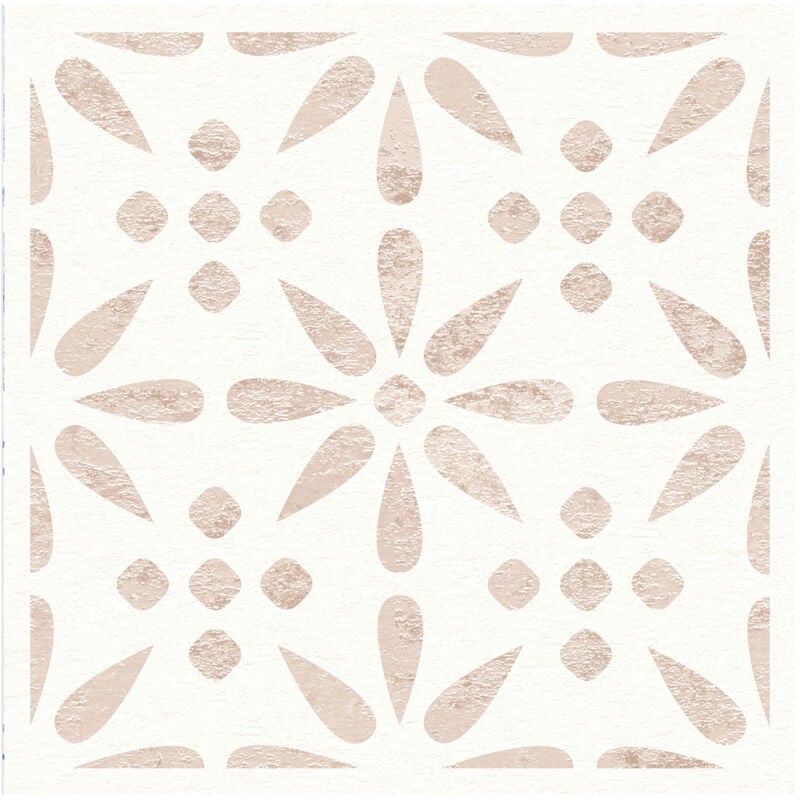 Access Deco - dalles murales adhésives wall tiles effet carrelage vintage fleur 30.5x30.5cm boite de 6