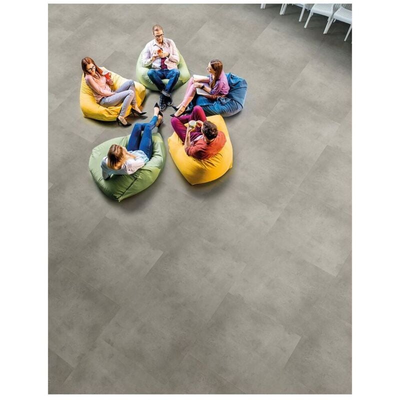 Dalles PVC clipsables Harper II Cement 91,44x91,44 - Dimensions:91,44x91,44 - Cement -2.51 m2