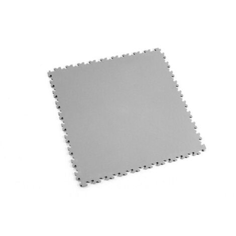 Dalles PVC Gris Clair "FORTELOCK" Surface "Skin" | Usage Professionnel et Domestique | Idéal pour Garage, Atelier, Usine, Entrepôt, Magasin, Salle de Sport