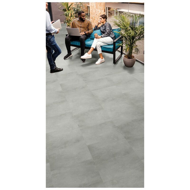 Dalles pvc plombantes Rhys ii Béton perle 60x60 - Béton perle