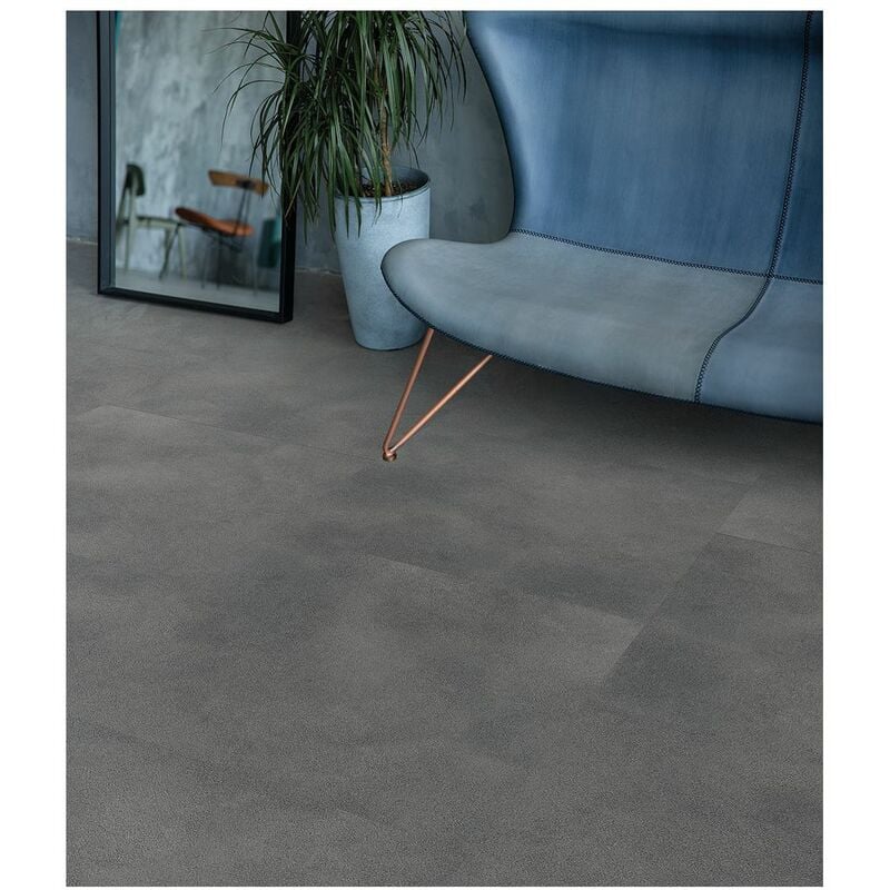 Dalles pvc plombantes Rhys ii Granite dark grey 60x60 - Granite dark grey