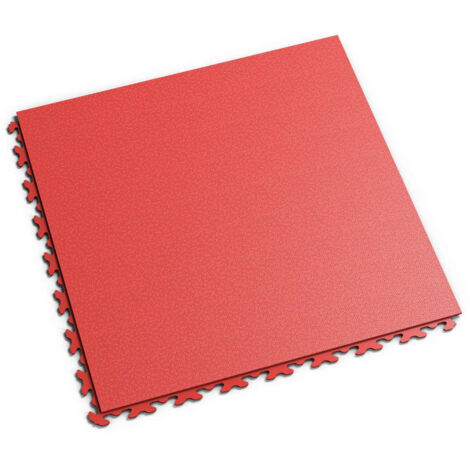 Dalles PVC Rouge "FORTELOCK" avec Jointures INVISIBLES | Usage Professionnel et Domestique | Garage, Atelier, Usine, Entrepôt, Magasin, Salle de Sport