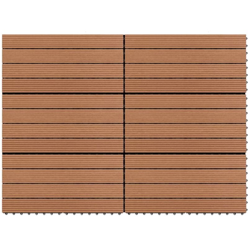 Vidaxl - Dalles wpc 60x30 cm 6 pcs 1m² Marron