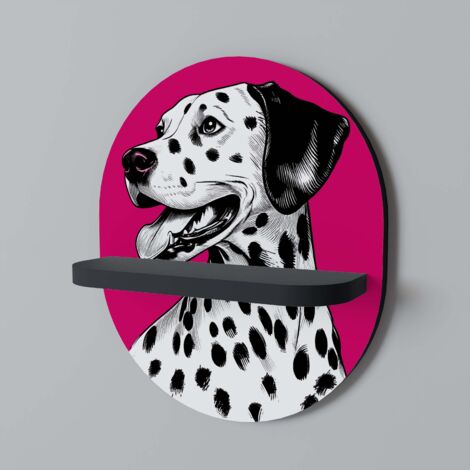 DALMATIAN SMILE Mensola ovale nera