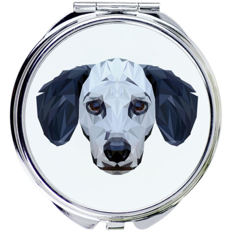 Dalmatiner, Dalmatiner Pointer - Spiegel mit Foto und geometrischer Aufschrift von Art-Dog