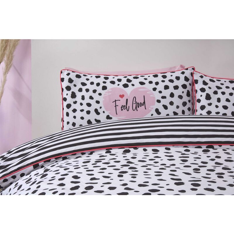 Rapport - Dalmation Black/White Double Duvet Cover Set Bedding Bed Quilt Set