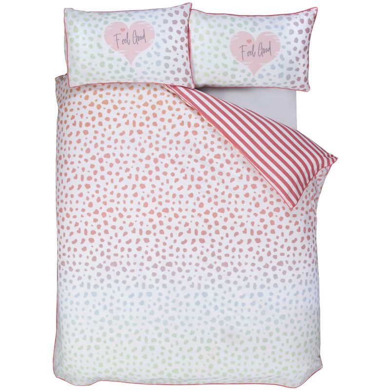 Rapport - Dalmation Blush Double Duvet Cover Set Bedding Bed Quilt Set