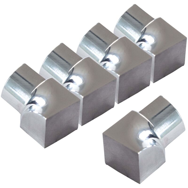 Angle intérieur pour profilé en quart de cercle en acier inoxydable, Profilé pour carrelage - Poli 10mm, 5 pièces - Dalsys