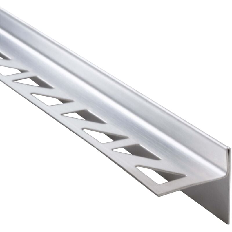 Cale de pente pour douche, Argent Profilé de douche pour praticable, inox résistant à la corrosion - Profilé de pente 200cm, hauteur 10mm, droite