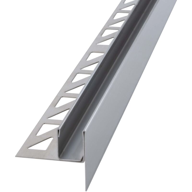 Dalsys Cale de pente pour douche, argent profilé en U pour recevoir du verre (12mm de verre) pour douche de plain-pied, en acier inoxydable V2A