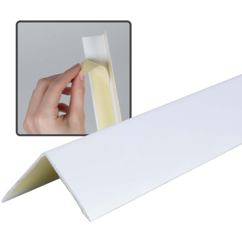 Cornière pvc autocollante 30x30mm, profilé de protection d'angle, baguette d'angle, protection d'arête haute mur, convient pour habitation, travail