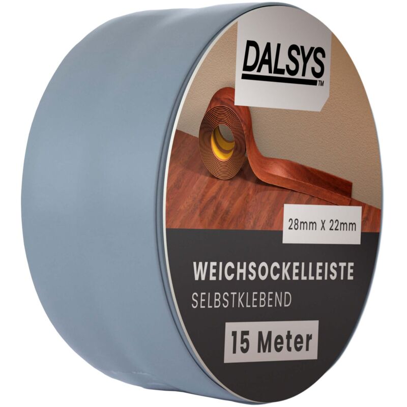 Plinthe souple autocollante plinthe adhésive, plinthe de finition pour joints dans le séjour, la cuisine, la salle de bain, en pvc synthétique - Gris