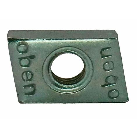 Dalsys Schiebemutter Gewinde M8 Silber Montageschiene, 100 Stück, Nutenstein M8, Gewindeplatte, Befestigungsmaterial für Montageschiene - 27-18, 28-30 à 100 Stück