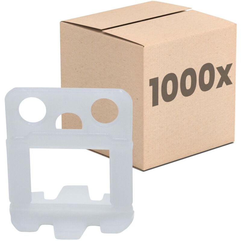 Système de nivellement pour carrelage, set d'aide à la pose, outil de carreleur - 1mm 1000 languettes - Dalsys