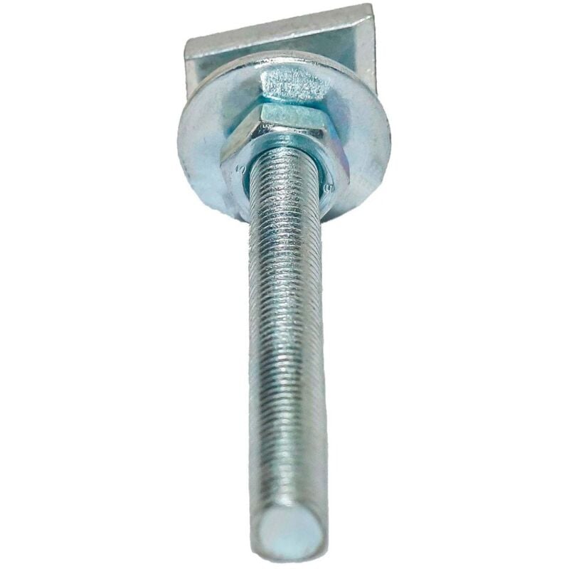 Vis à tête rectangulaire pour rail de montage 27/18 et 28/30 argent, pour utilisation sur un rail d'installation, acier galvanisé - M8x20, 100 pièces