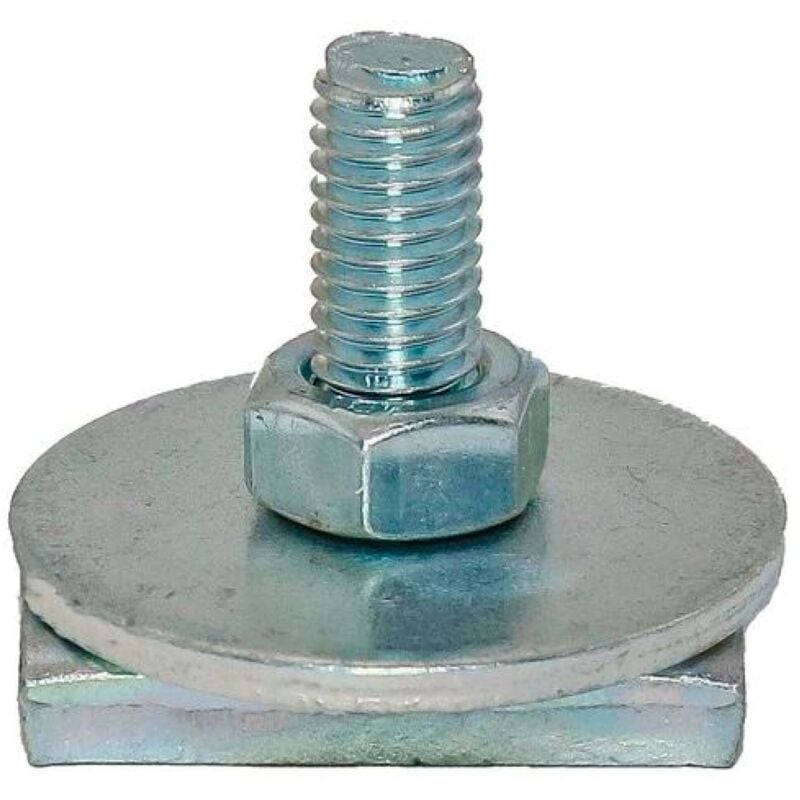 Vis à tête rectangulaire pour rail de montage 38/40 argent, pour utilisation sur un rail d'installation, acier galvanisé - M8x80, 50 pièces - Dalsys