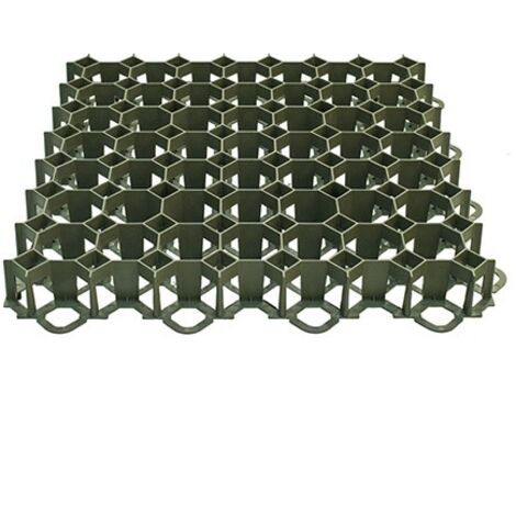 DAL'VERDE Dalle verte pour gazon & graviers, dim 49cmx49cmx4cm