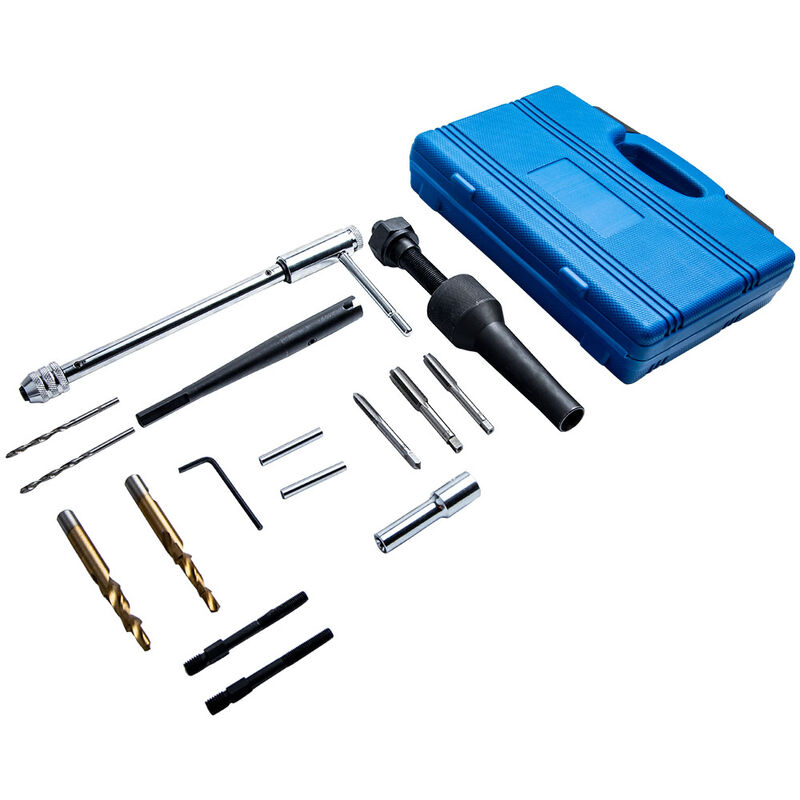 Image of Damaged Glow Plug Removal Remover Tool Kit for Seat vw Audi Mercedes Opel 16pz Estrattore Candelette Kit Di Riparazione 1/4' M8 M10 Colpetti