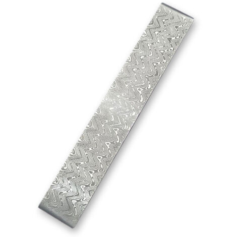 Damas Acier Bricolage Cutter Patronnage Materiaux Barre D'Acier Cutter Lame Vierge A Ete Traitement Thermique, Motif De Vague