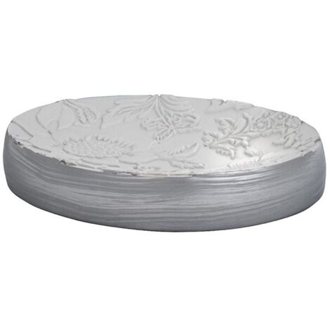 DAMASCO PORTASAPONE BIANCO/ARGENTO