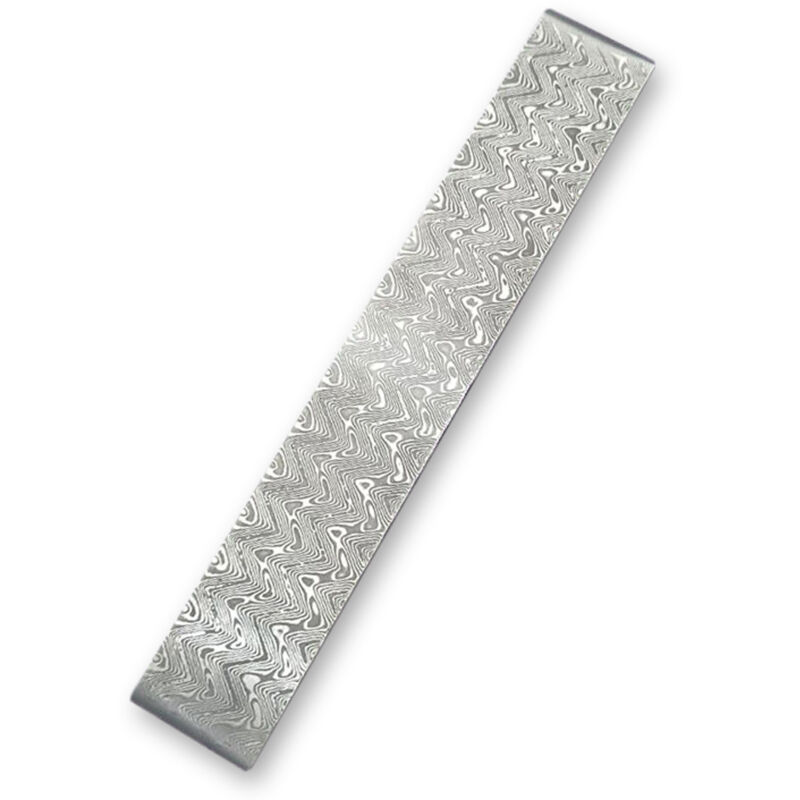 Damascus Steel Forged Raw Material Knife Strips Blades Patterned Steel Strips diy Hardened Wave Patterns (acier damassé forgé)