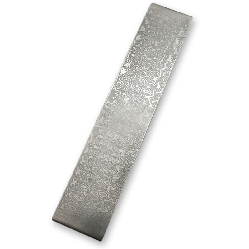 Decdeal - Billet d'acier damas coupe-acier à motifs matériaux de forgeage d'embryon trempé lissé pour Cutter bricolage matériau polyvalent, motif de