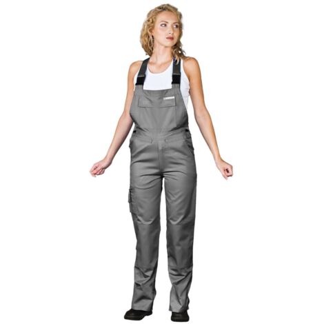 Damen Arbeitslatzhose grau 48