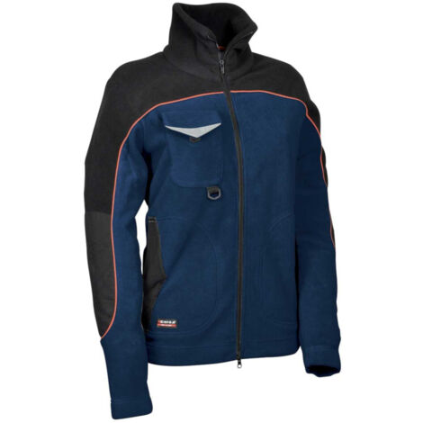 Damen-Fleece-Reiterjacke Marineblau Schwarz Cofra Größe L