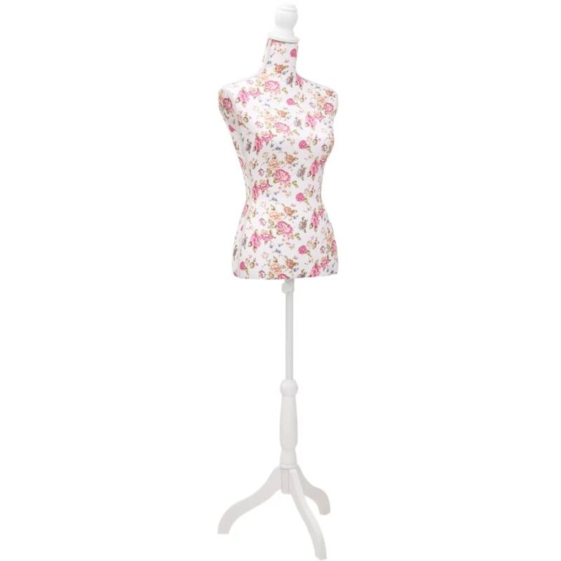 Vidaxl - Damenbüste Schneiderpuppe Büste Torso Mannequin Baumwolle Weiß Rose