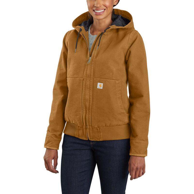 Carhartt Damen Washed Duck Active Jacke Braun T.xs - 104053-brn-xs