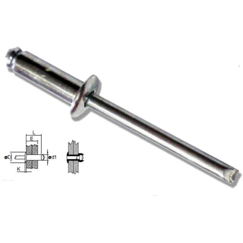 Damesa - Rivets à tête normale 4,8x10 20029