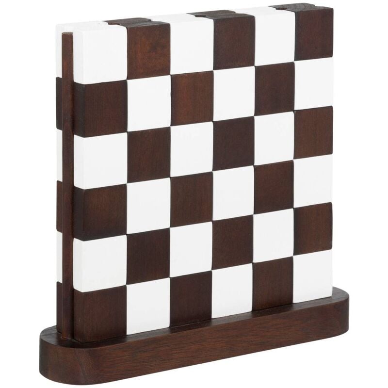 Damier Twis paulownia marron 27x28cm Atmosphera créateur d'intérieur