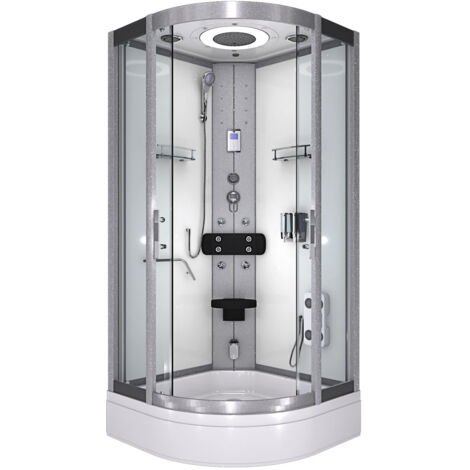 Dampfdusche Duschkabine Sauna Dusche D58-60T2 100x100 cm ohne 2K Scheiben Versiegelung