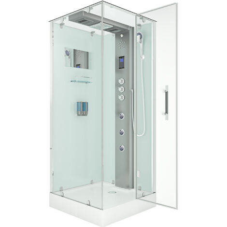 Dampfdusche Duschtempel Sauna Dusche Duschkabine D38-20R3 100x100 cm ohne 2K Scheiben Versiegelung