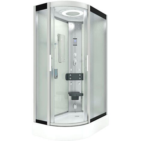 Dampfdusche Sauna Dusche Duschkabine D60-70M2L 120x80 cm ohne 2K Scheiben Versiegelung