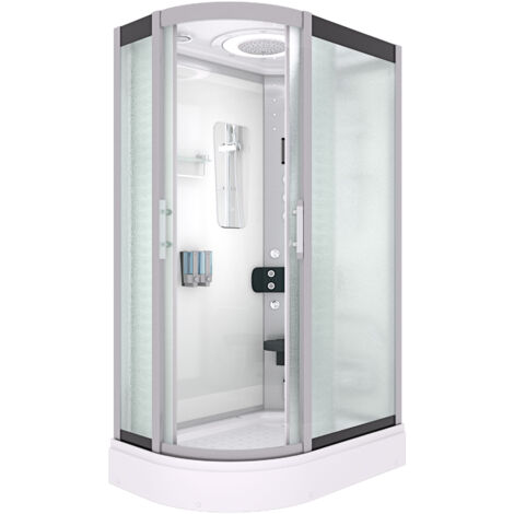 Dampfdusche Sauna Dusche Duschkabine D60-70M3L 120x80 cm ohne 2K Scheiben Versiegelung