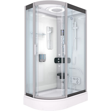Dampfdusche Sauna Dusche Duschkabine D60-70T3L-EC 120x80 cm MIT 2K Scheiben Versiegelung