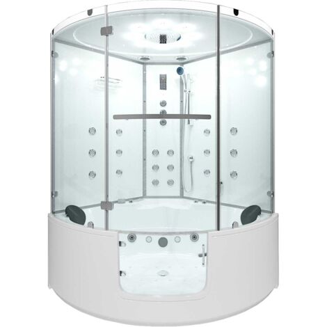 Dampfdusche Whirlpool Dusche Duschkabine K60-WS-TH 140x140cm OHNE Zusatzoptionen