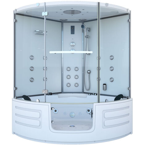 Dampfdusche Whirlpool Dusche Duschkabine K70-WS-EH-SC 150x150cm aktive Schlauch-Reinigung