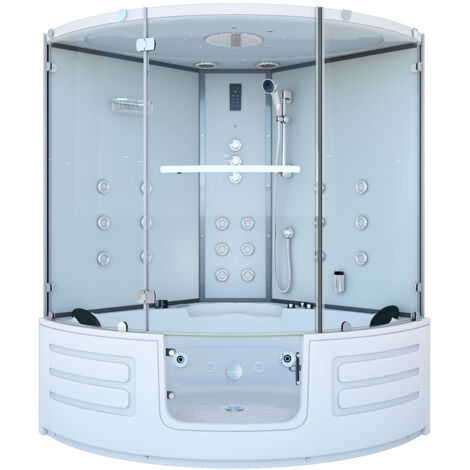 Dampfdusche Whirlpool Dusche Duschkabine K70-WS-TH 150x150cm OHNE Zusatzoptionen