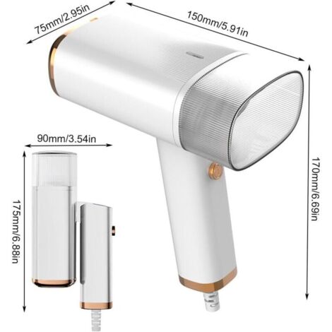 Dampfglätter, 1000 W Mini-Faltbügeleisen, tragbarer Reisedampfglätter mit 100 ml Wassertank, kontinuierliche Dampfabgabe