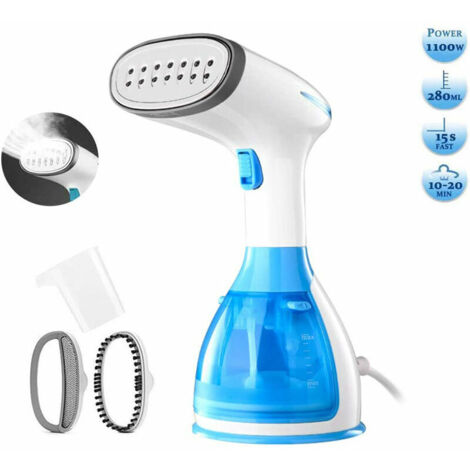 Dampfglätter, 1500 W, 280 ml, tragbares vertikales Bügeleisen, schnell aufheizend, Handdampfglätter, Reisedampfglätter für Stoffe und Textilien