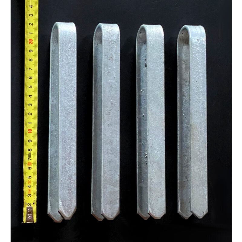 DanDiBo 4 pièces d'ancrage au sol galvanisé M Ancrage pour arc de roses 22 cm Piquets Piquet de terre Fixation au sol Kit d'ancrage