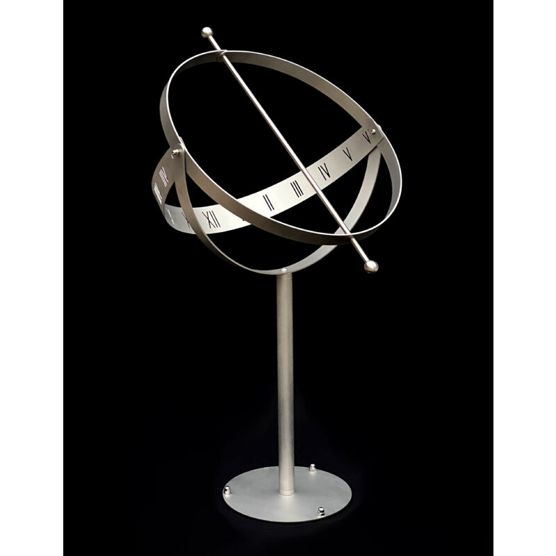 Dandibo - Cadran solaire en acier inoxydable pour le jardin 90 cm Inoxydable 96208 avec colonne Orientable Résistant aux intempéries Horloge de