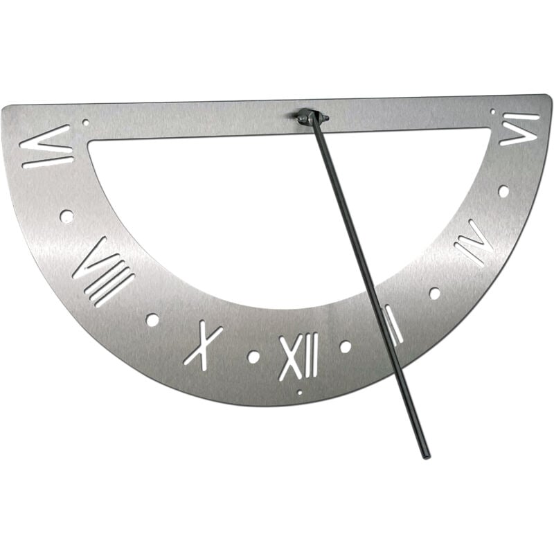 Dandibo - Cadran solaire en acier inoxydable pour le mur 70 cm Inoxydable 96206 Orientable Résistant aux intempéries Horloge de jardin Moderne Métal