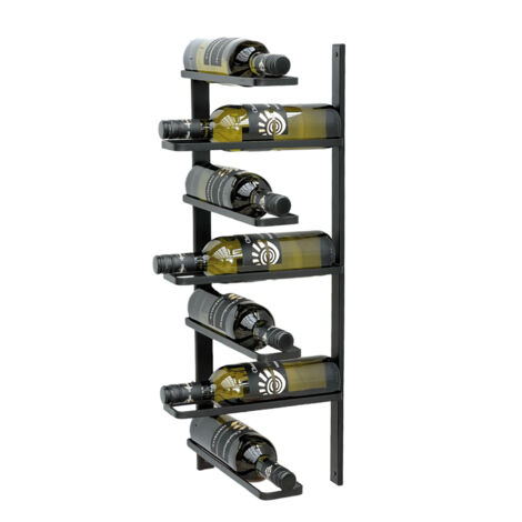 DanDiBo Casier à vin Métal Noir Coin Mural 2 pièces Etagère d'angle Casier à bouteilles 96326 Porte-bouteilles Montage mural Moderne Support mural Etagère murale pour 7 bouteilles